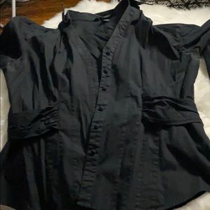 Black button down blouse